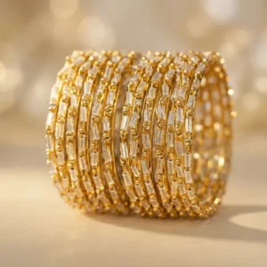 gold-metal-pearl-studded-bangles-for-women