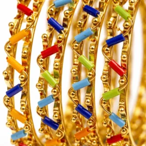 multicolor-gold-metal-enamel-bangles-for-women