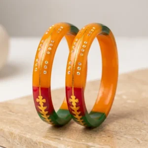 tricolour-resin-gold-floral-embellished-bangles-set-for-women