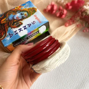 white-and-red-shanka-original-braided-bangle-set-of-4-for-women